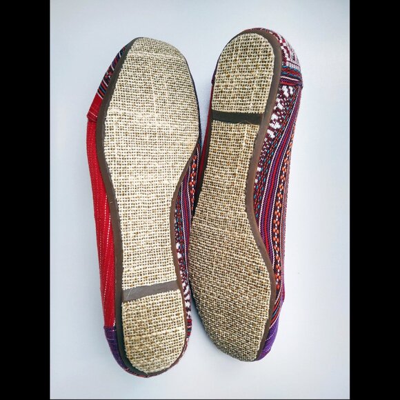 Toms Shoes - Beautiful Multicolour Woven Flats, Women's Size 9 - Picture 5 of 5